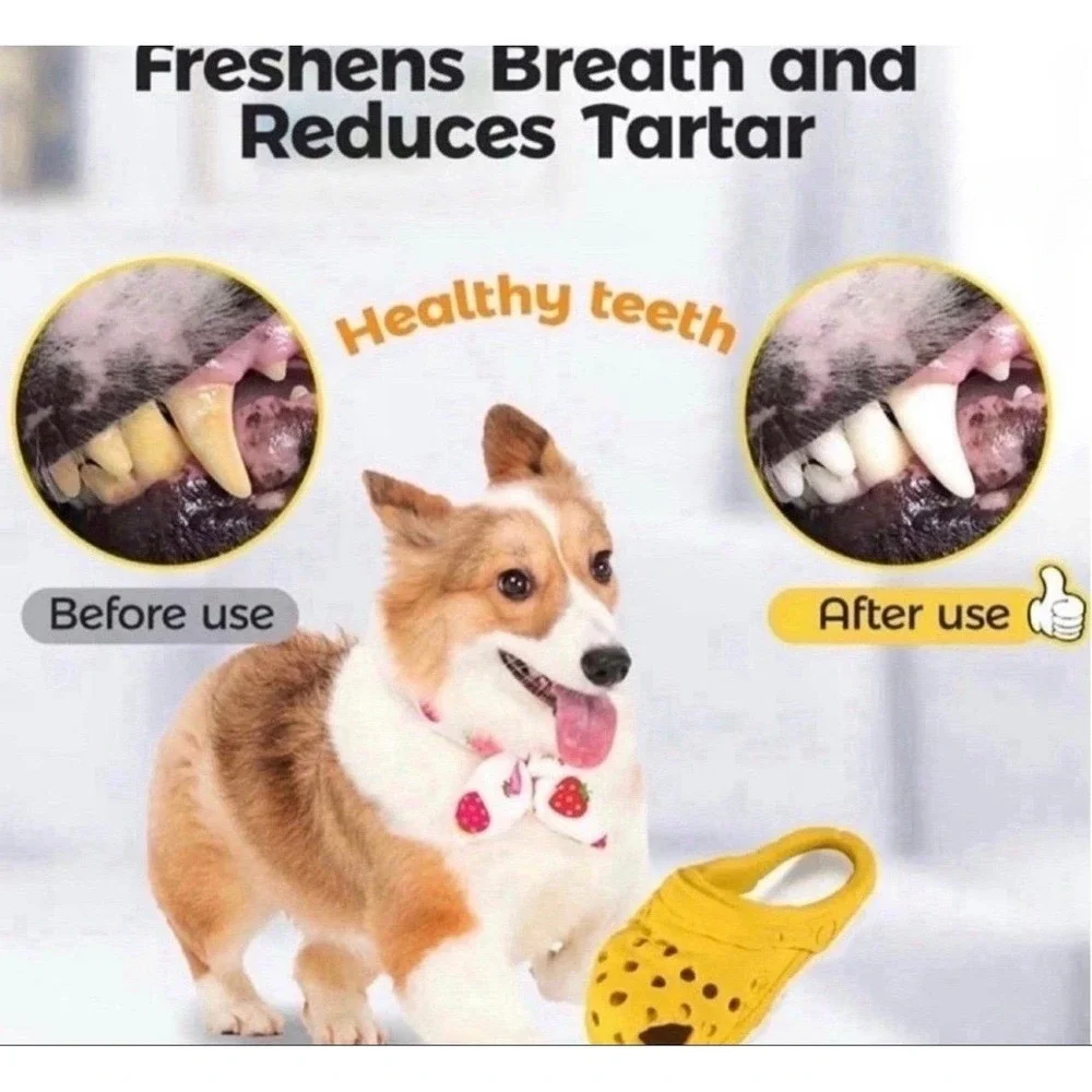 Dog Chew Toy Croc Style Red Rubber‎ Treat Dispensing Durable Medium Large